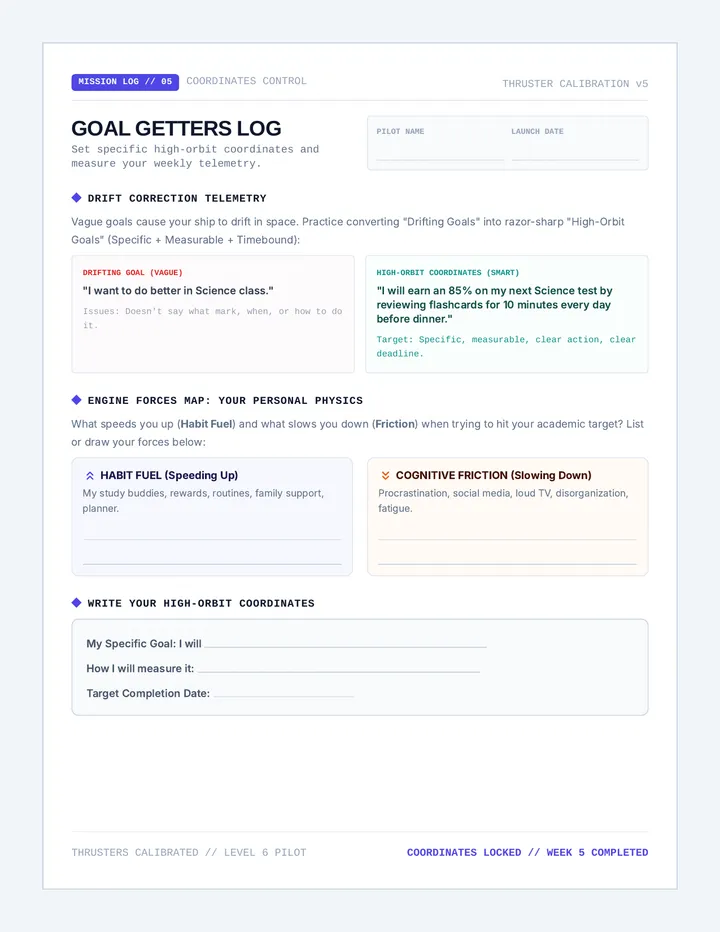 Goal Getters Log