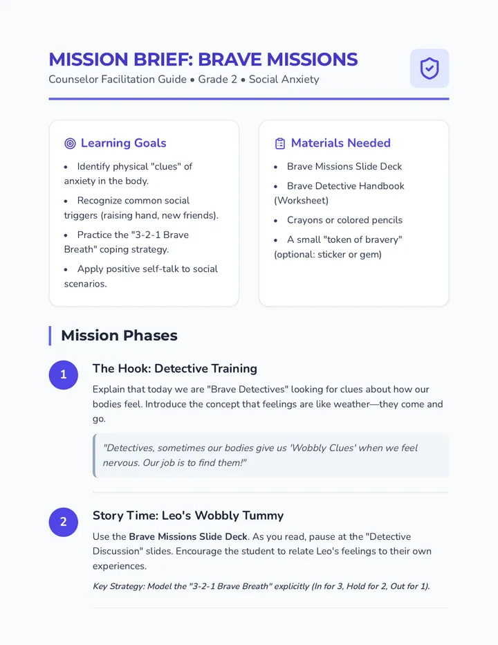Counselor Mission Brief Guide