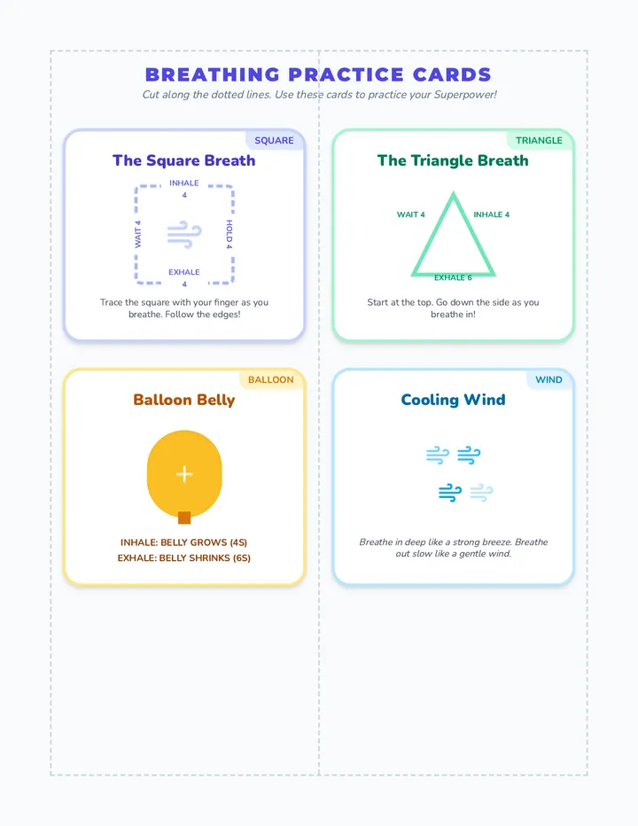 Breathing Practice Cards