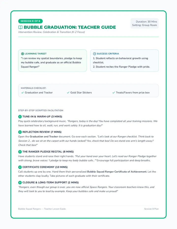 Bubble Graduation Guide