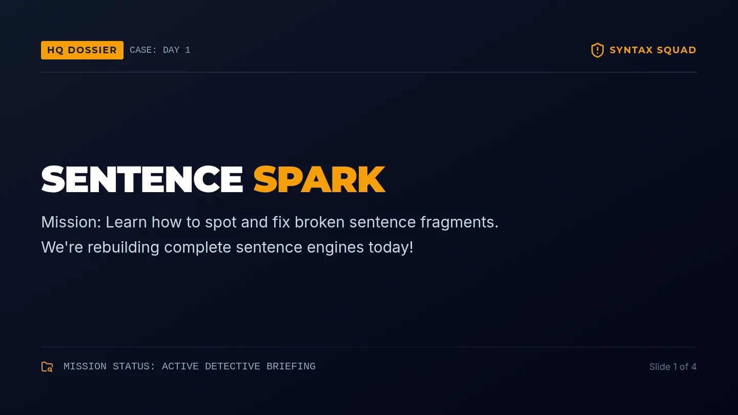 Sentence Spark Slides