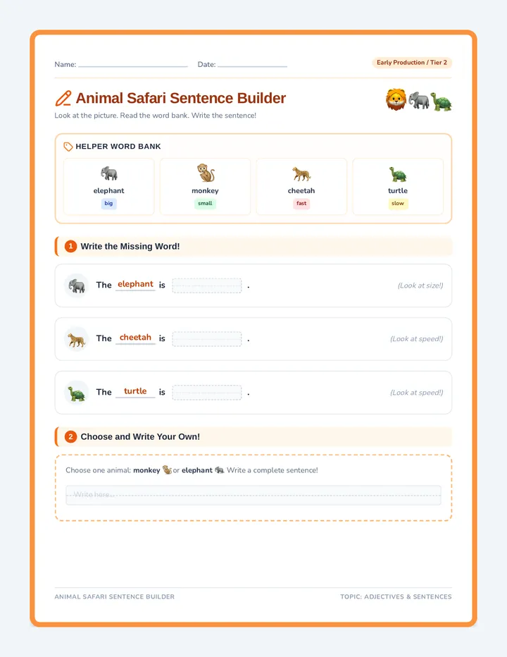 Sentence Builder Activity