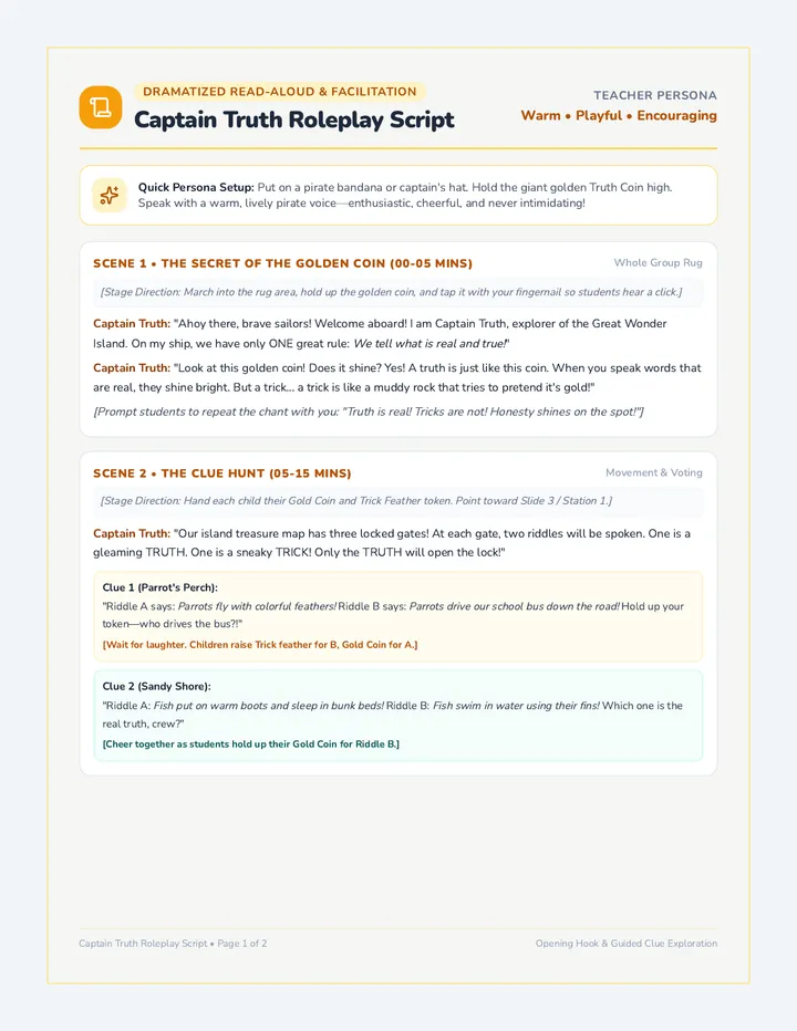 Captain Truth Script