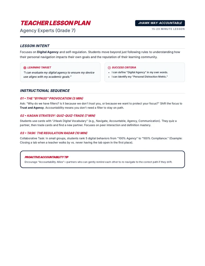 Agency Experts Teacher Plan 7