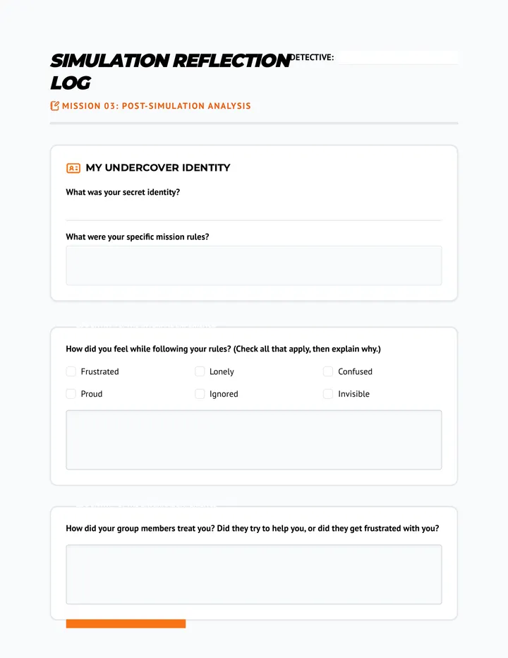 Simulation Reflection Log