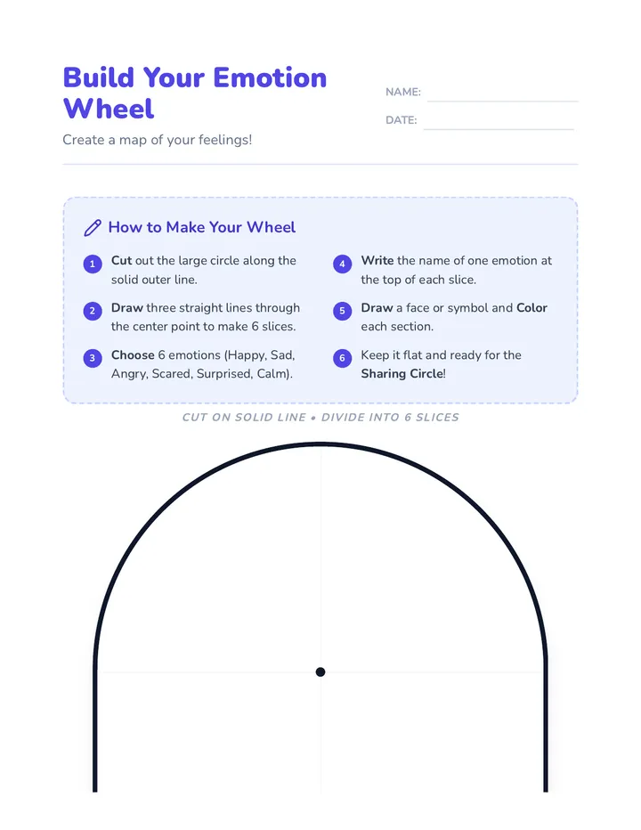 Build Your Wheel Activity Sheet