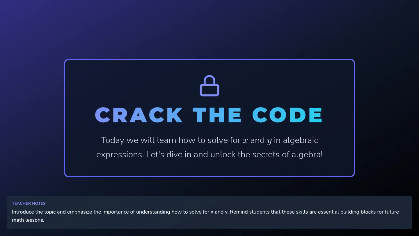 Crack the Algebra Code • Lesson • Lenny.com