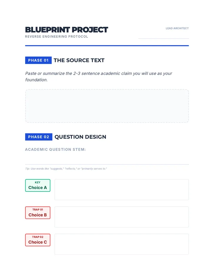 Blueprint Project Worksheet