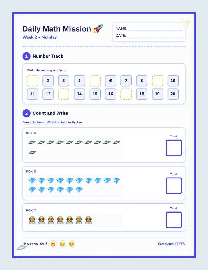 Week 2 Monday Worksheet