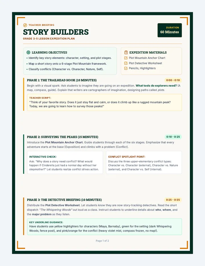 Story Builders Teacher Guide