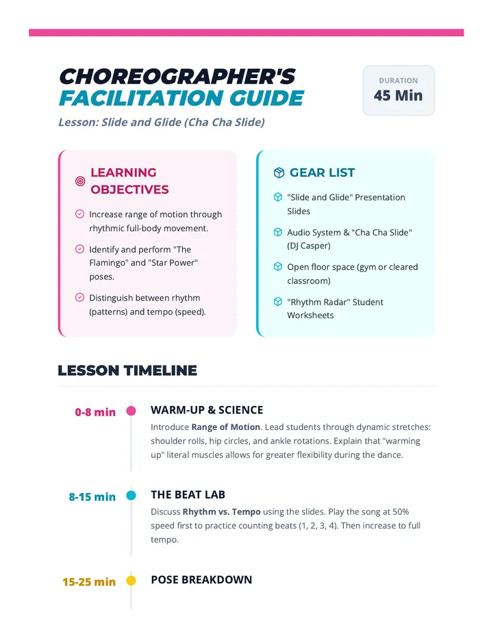 Slide and Glide Teacher Guide