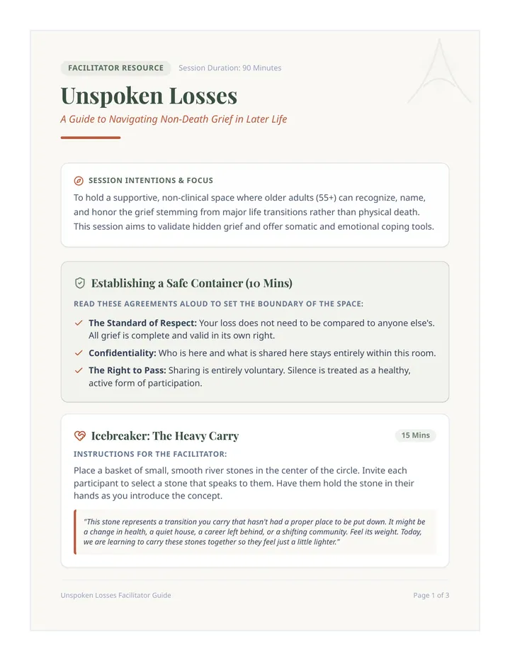 Unspoken Losses Facilitator Guide