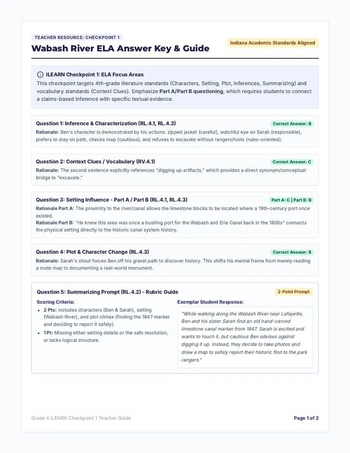 Checkpoint Challenge Teacher Guide