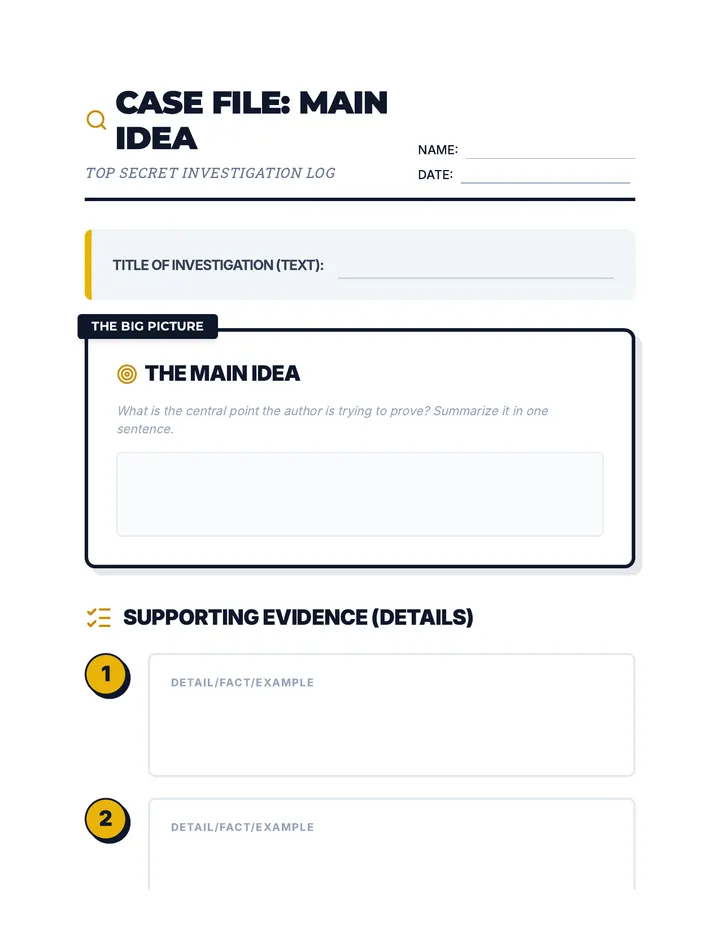 Core Clues Organizer