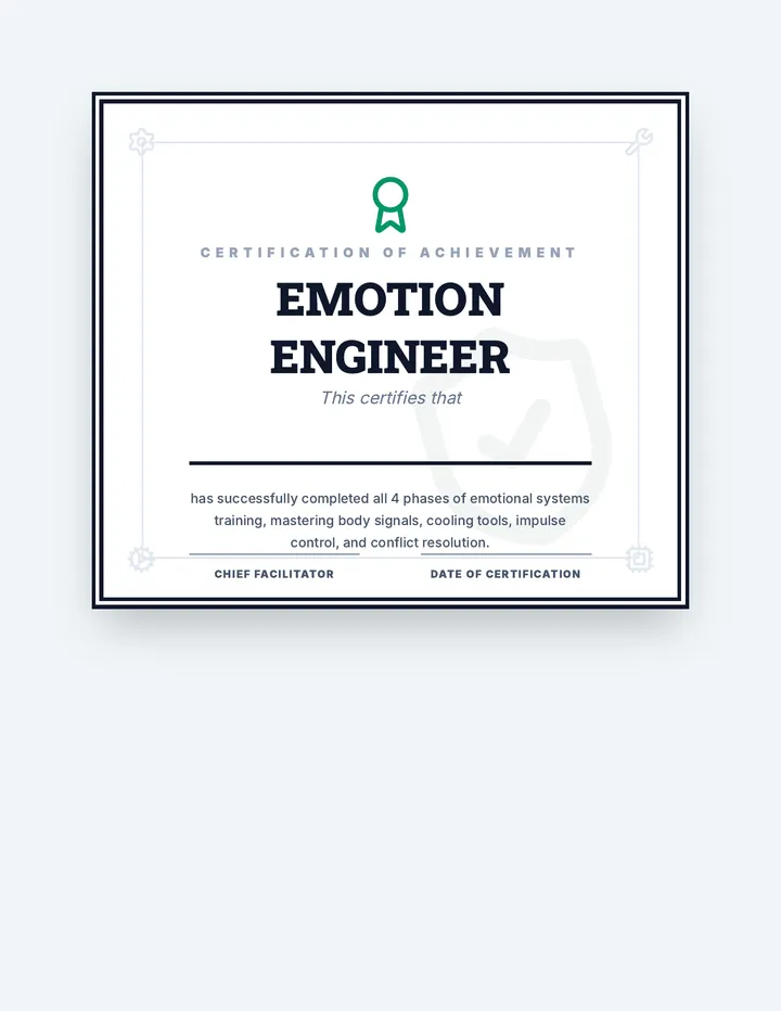 Emotion Engineer Diploma Certificate