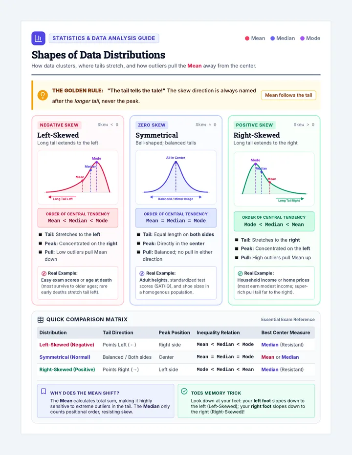Distribution Shapes Anchor Chart
