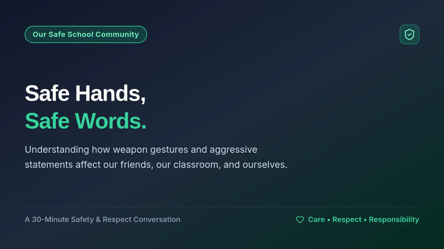 Safe Words Safe Hands Slides