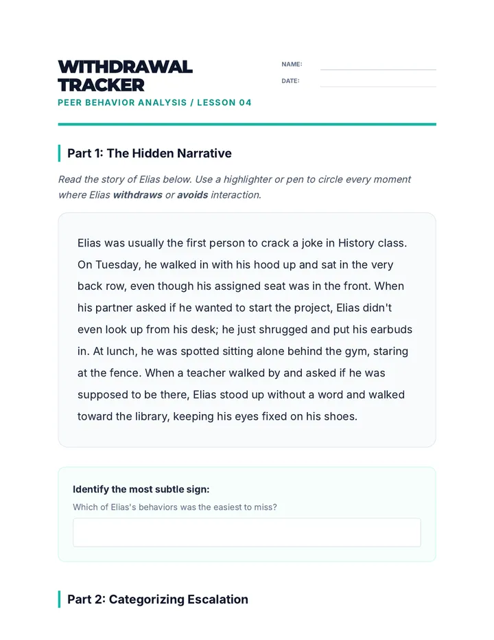 Withdrawal Tracker Activity