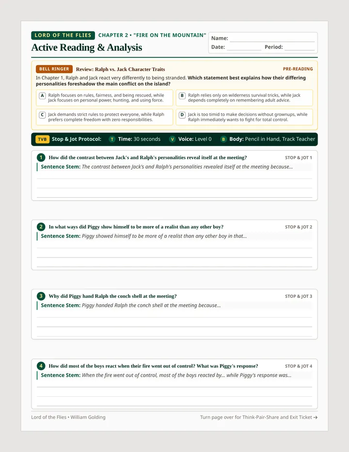 Mountain Fire Handout