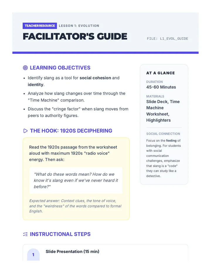 Slang Facilitator Guide