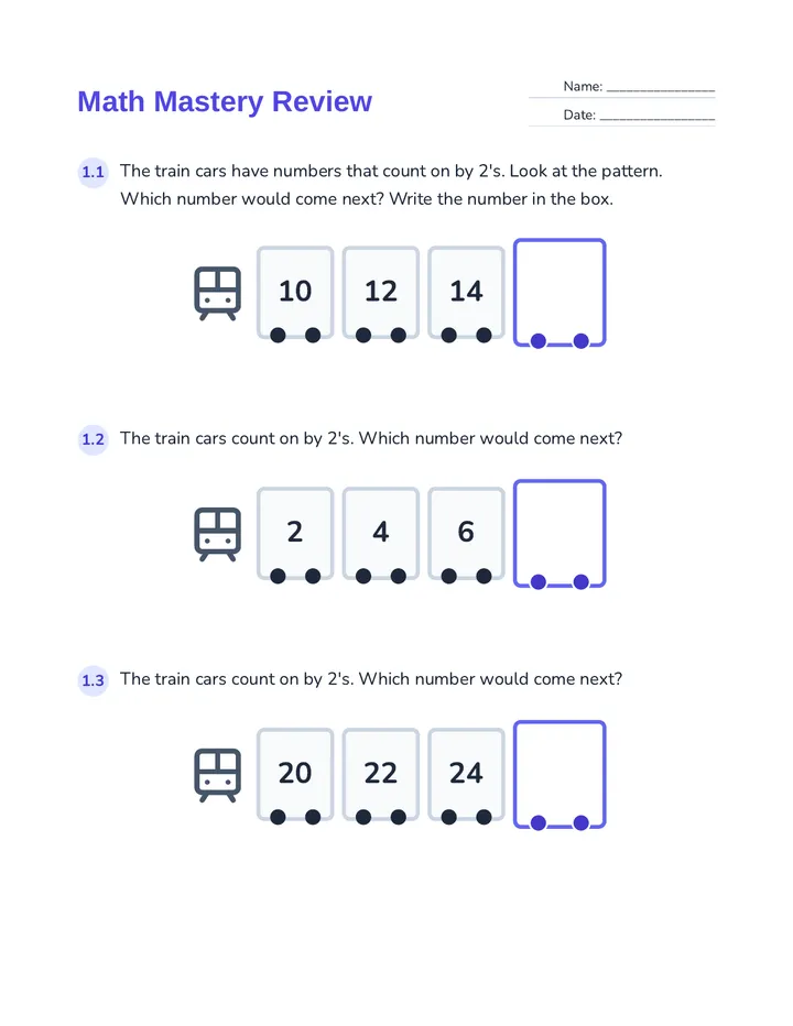 Math Mastery Review Packet