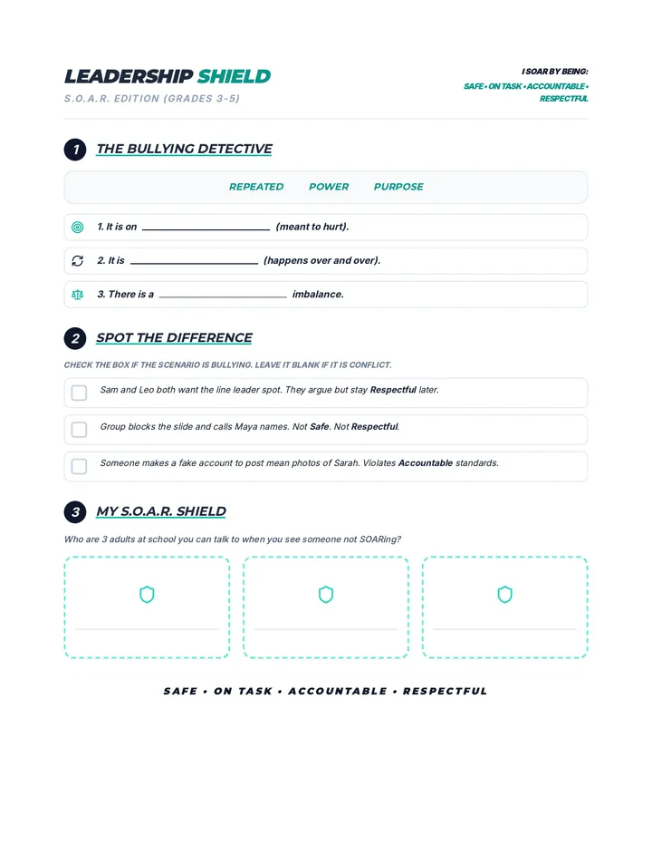 Elementary awareness Activity Packet