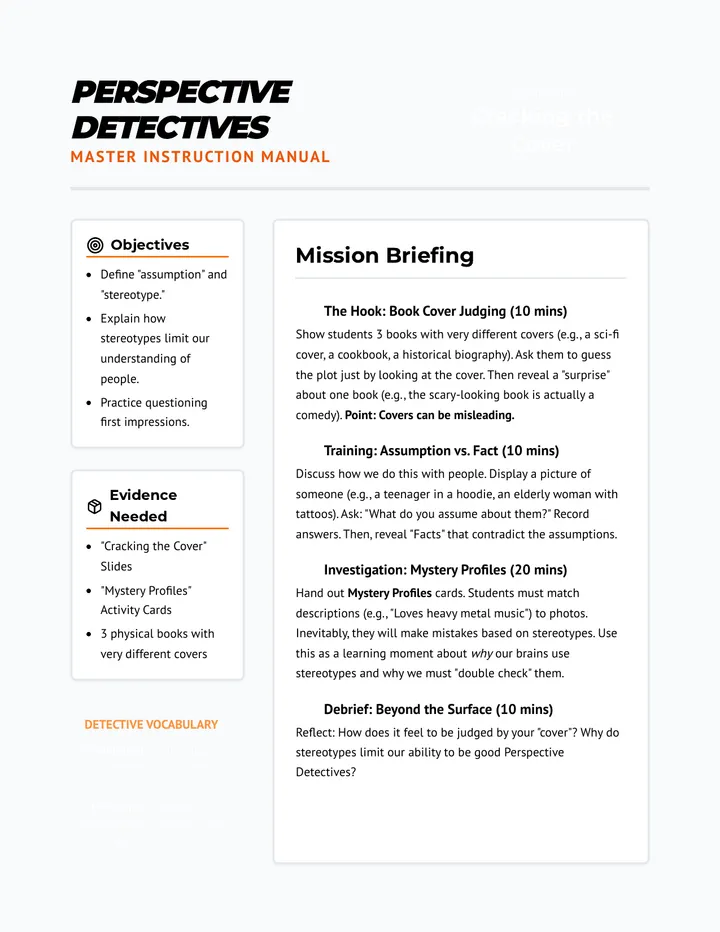 Cracking the Cover Teacher Guide