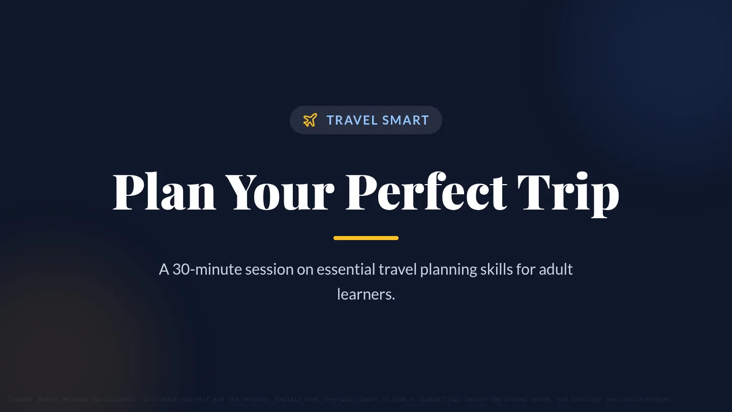 Travel Smart Slides Presentation