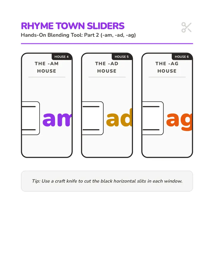 Blending Slider Printable Two