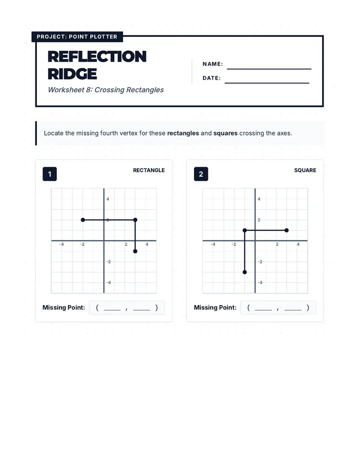 Reflection Ridge Worksheet