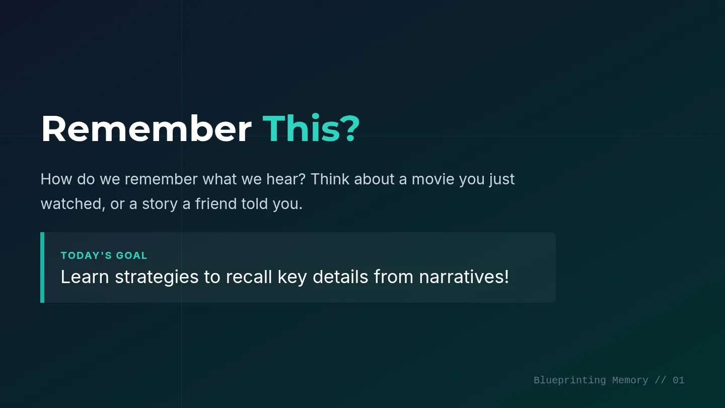 Narrative Recall Slides