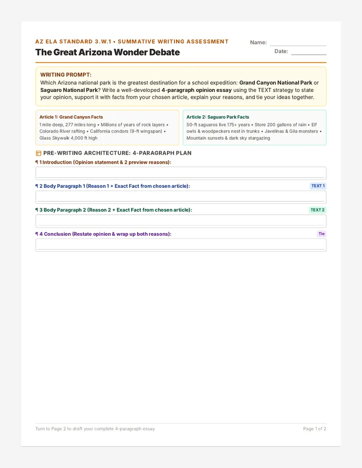 Desert Debate Assessment