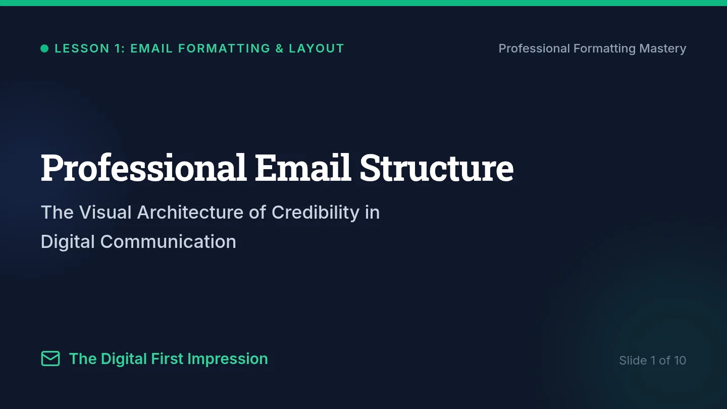 Email Formatting Slides