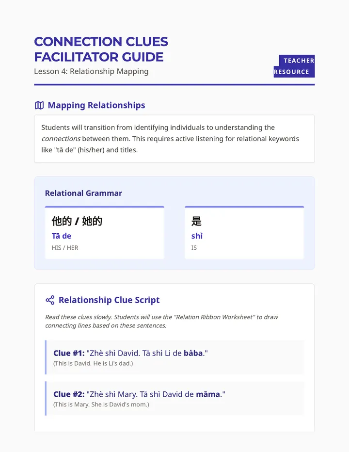 Connection Clues Facilitator Guide