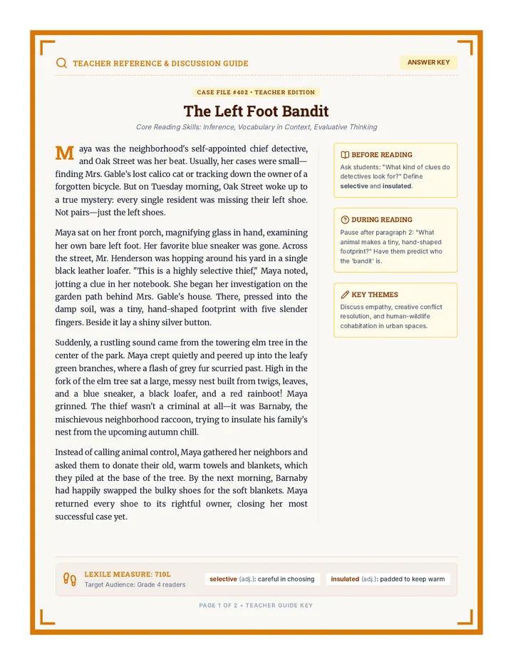 Left Foot Bandit Answer Key
