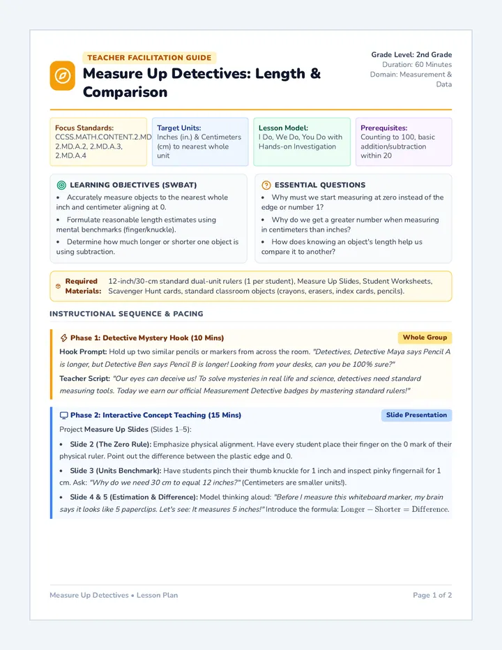 Measure Up Lesson Plan