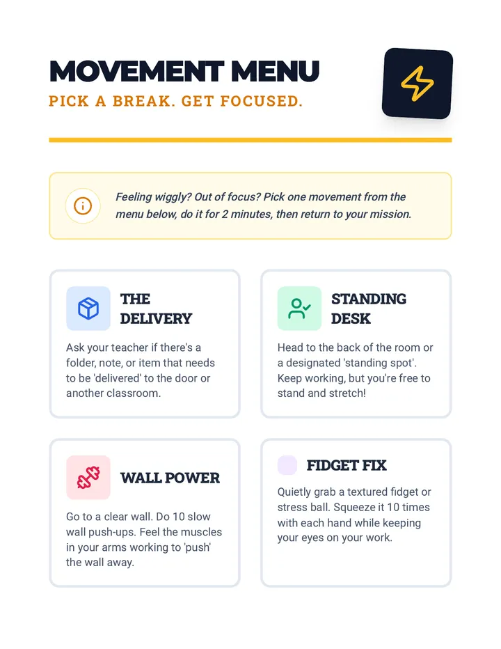 Movement Menu Poster