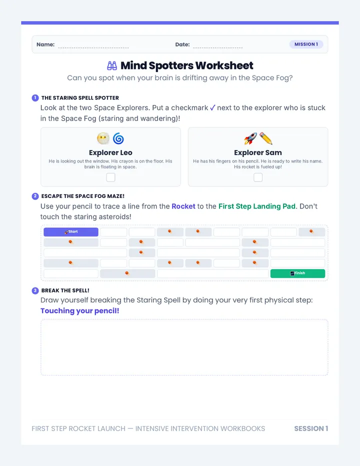 Mind Spotters Activity Sheet