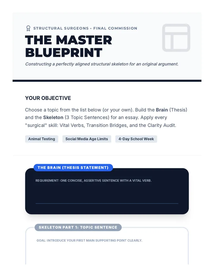 Final Structural Blueprint Assessment