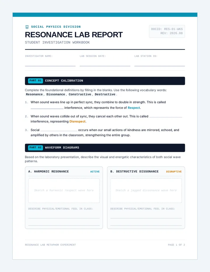 Resonance Lab Worksheet