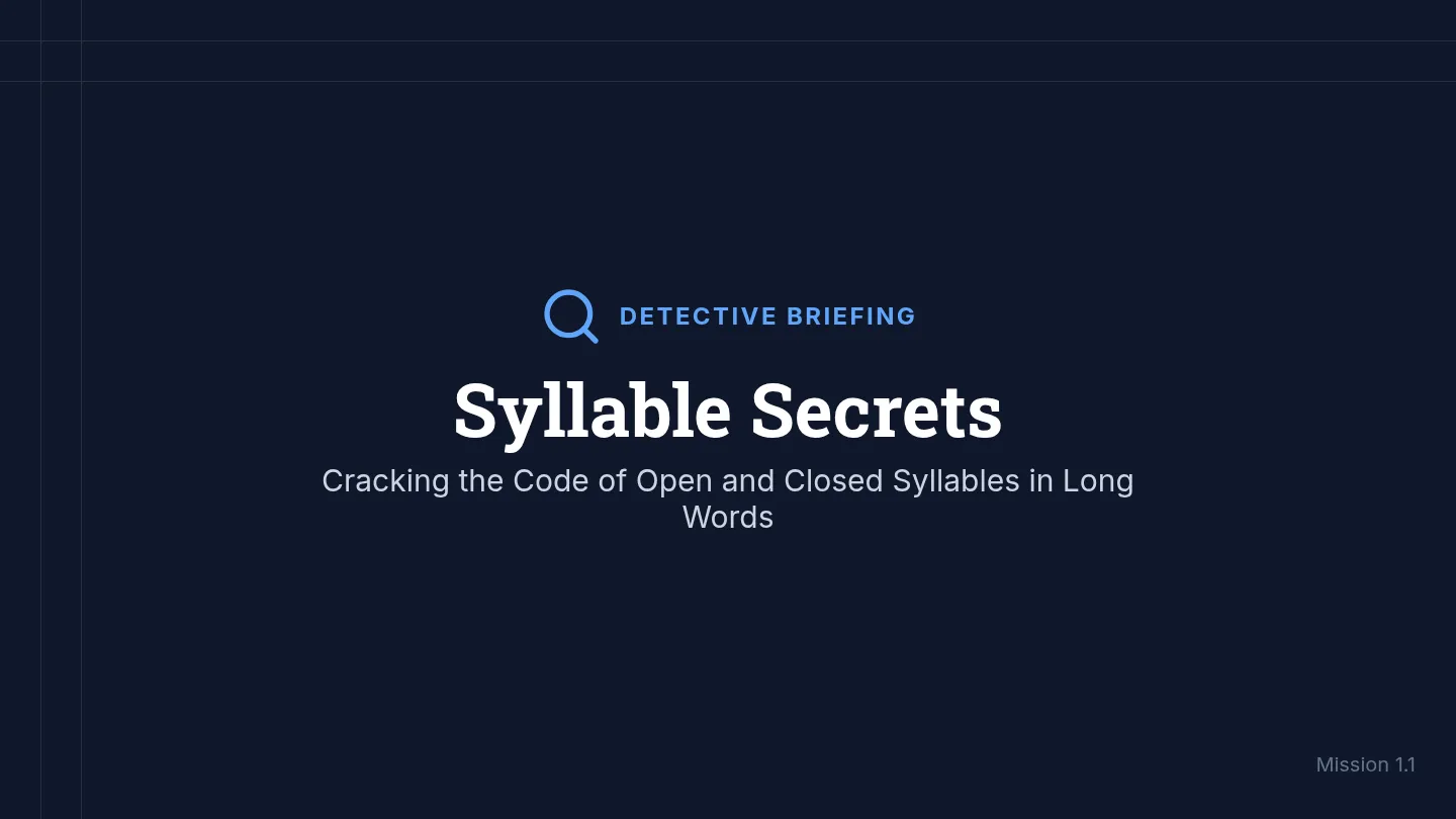 Syllable Secrets Slides