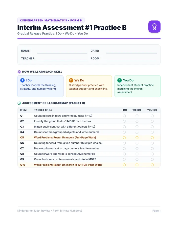 Math IA Practice Packet B