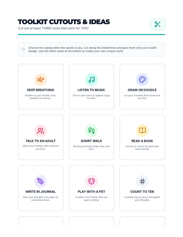 Toolkit Cutouts & Ideas Sheet