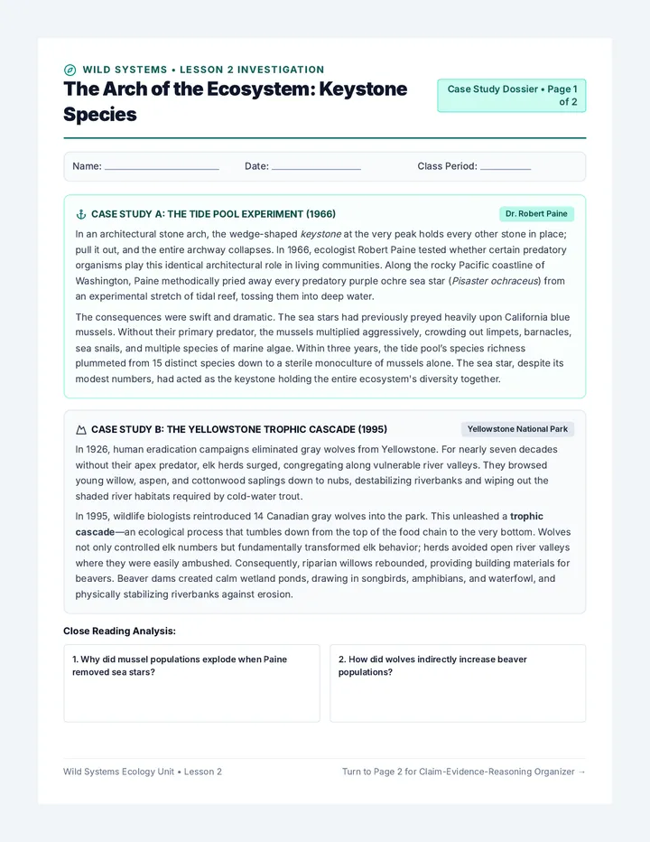 Keystone Species Case Study