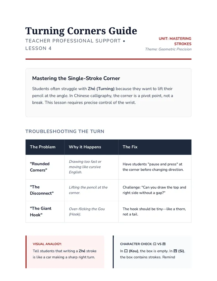 Turning Corners Teacher Guide