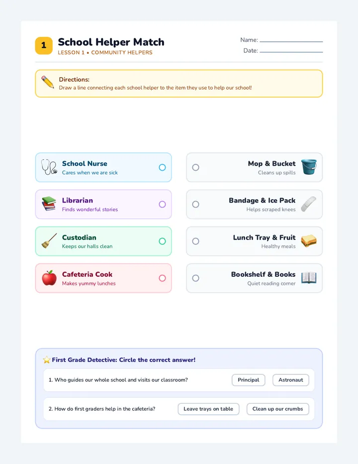 Helper Badge Activity Sheet