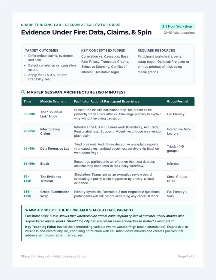 Evidence Under Fire Facilitator Guide
