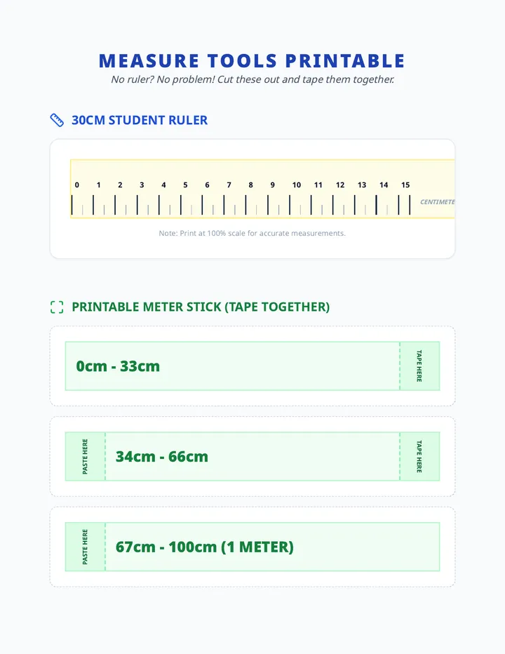Measure Tools Printable