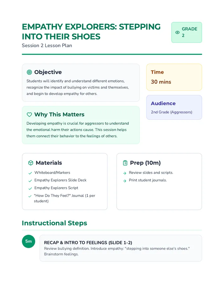 Empathy Explorers Lesson Plan