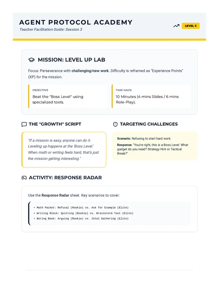 Level Up Teacher Guide